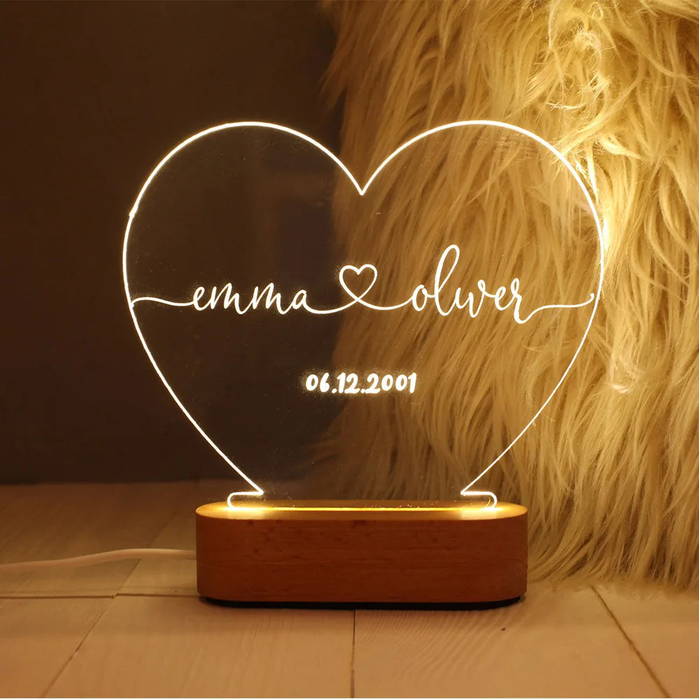 Custom Romantic Night Light