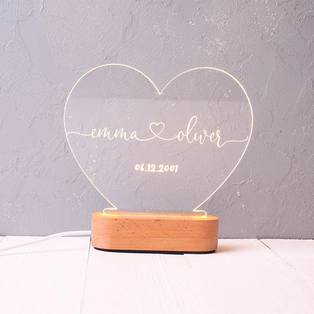 Custom Romantic Night Light