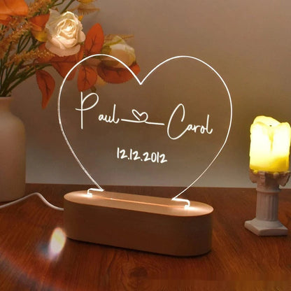 Custom Romantic Night Light