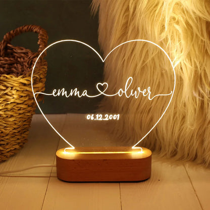 Custom Romantic Night Light