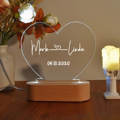 Custom Romantic Night Light